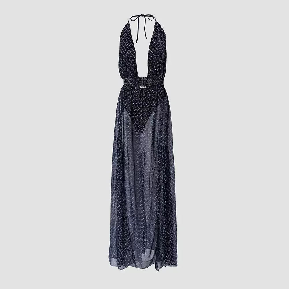 Vestido de fiesta para mujer 2024 Primavera Verano última Casual Chic Sexy patrón de diamante Sliveless Maxi ajustado falda larga de vacaciones de