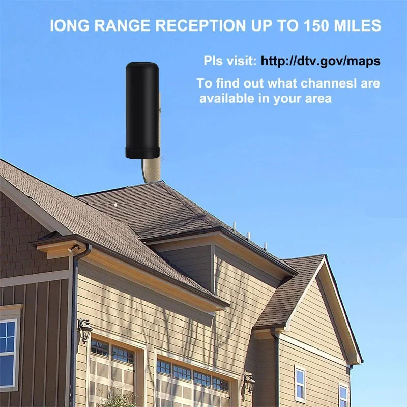 Outdoor Television External Digital DVBT2 TV HD Antenna High Power Strong  Amplifier Signal Antenna For High-Range Digital TV