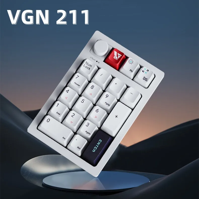 

VGN 211 Hot Swappable Bluetooth Wireless/2.4G Wireless/Wired Three-Mode Customized 21 Key Mechanical Numeric Keypad RGB Light