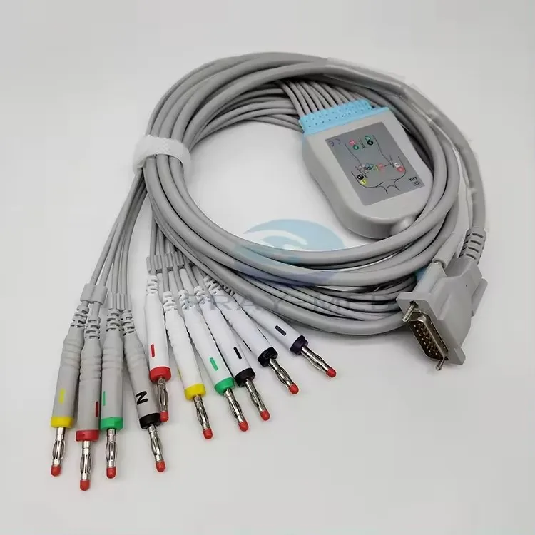 10 Lead schiller ekg cable with banana 4.0