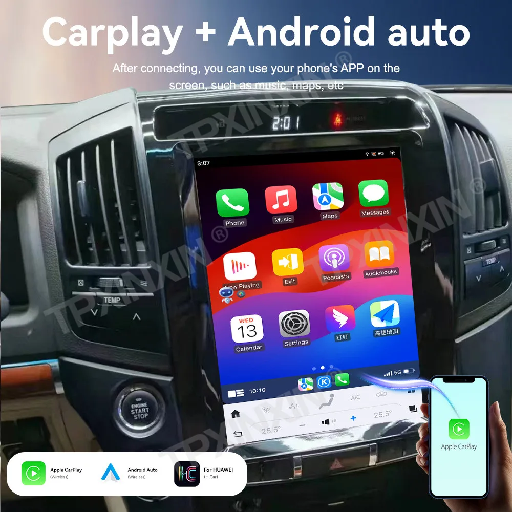

Auto Android 14 Carplay Multimedia Player For Toyota Land Cruiser 2008-2015 Car Radio Navigation 9.7 Inch Scren Head Unit DSP
