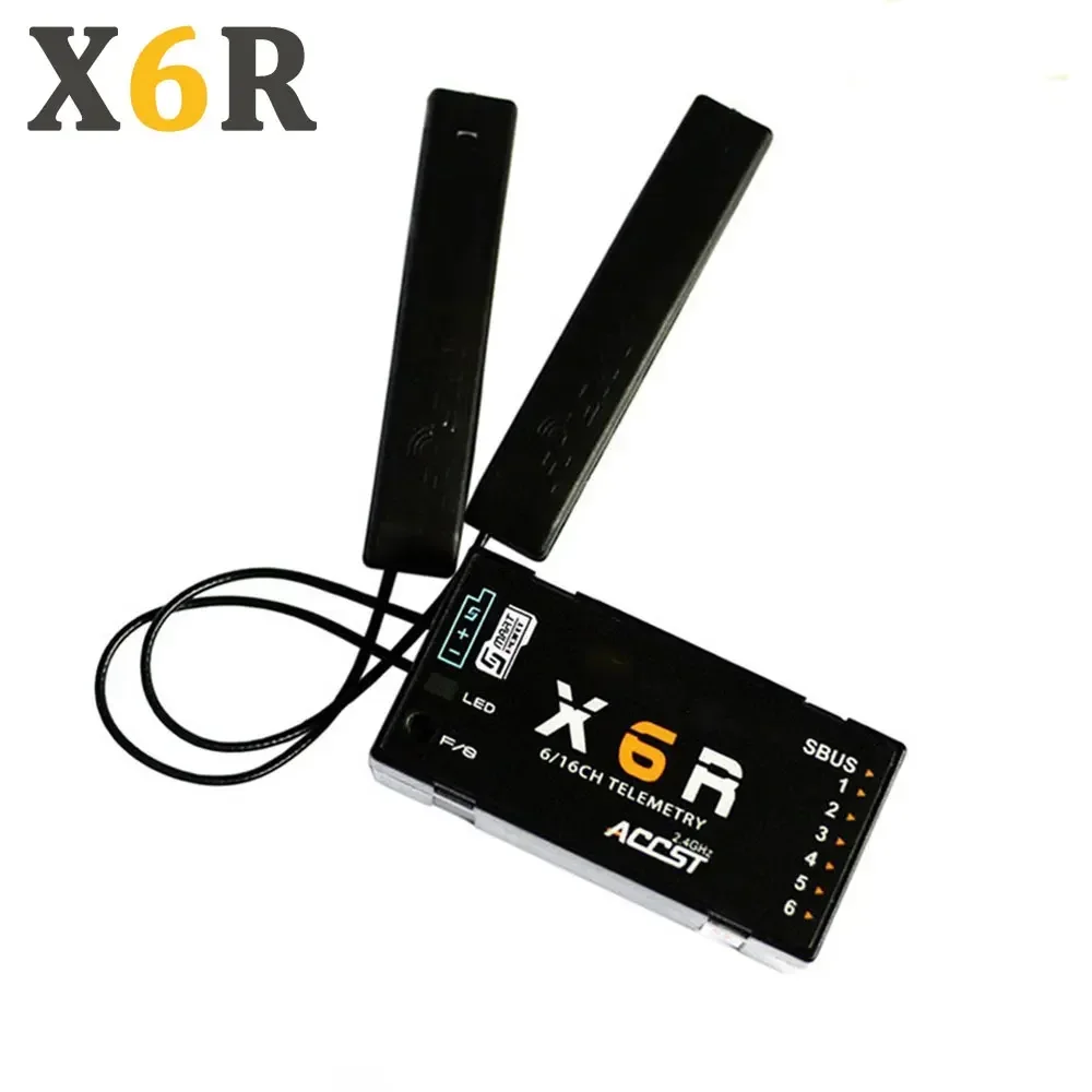 FR X6R 2.4G 16CH SBUS RC Receiver PCB Antenna Smart Port Data Return for Open TX Taranis X9D Jumper T16 T18 RC Drone