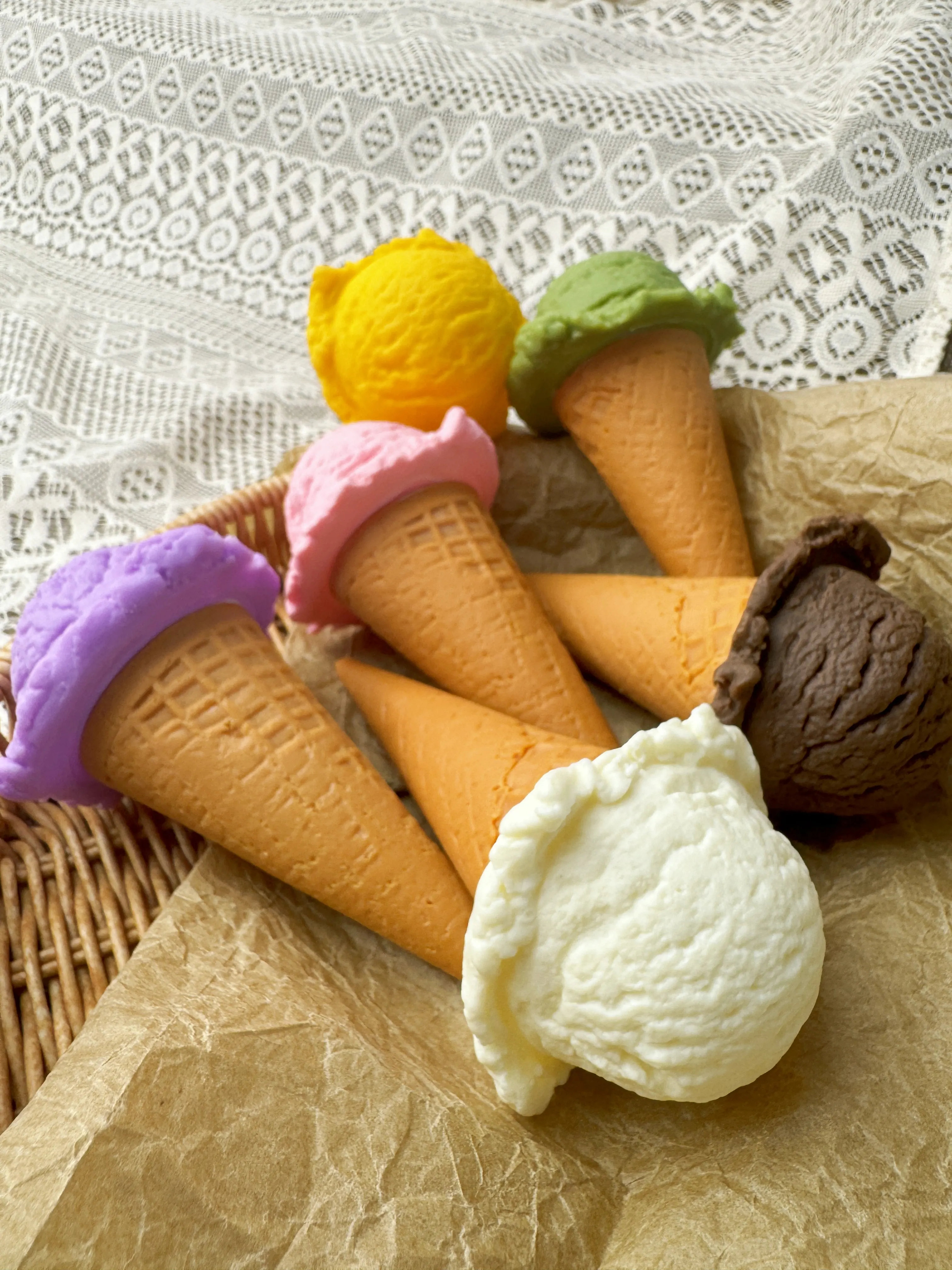 1-Piece Set of Simulated Ice Cream Model Artificial Ice Cream Fake Food Store Decoration Window Display Shooting Props