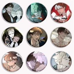 Korean Manhaw Comics Codename Anastasia Button Pin BL Anime  Taekjoo and Zhenya Brooch Badge Bag Accessories Fans Collect 58mm