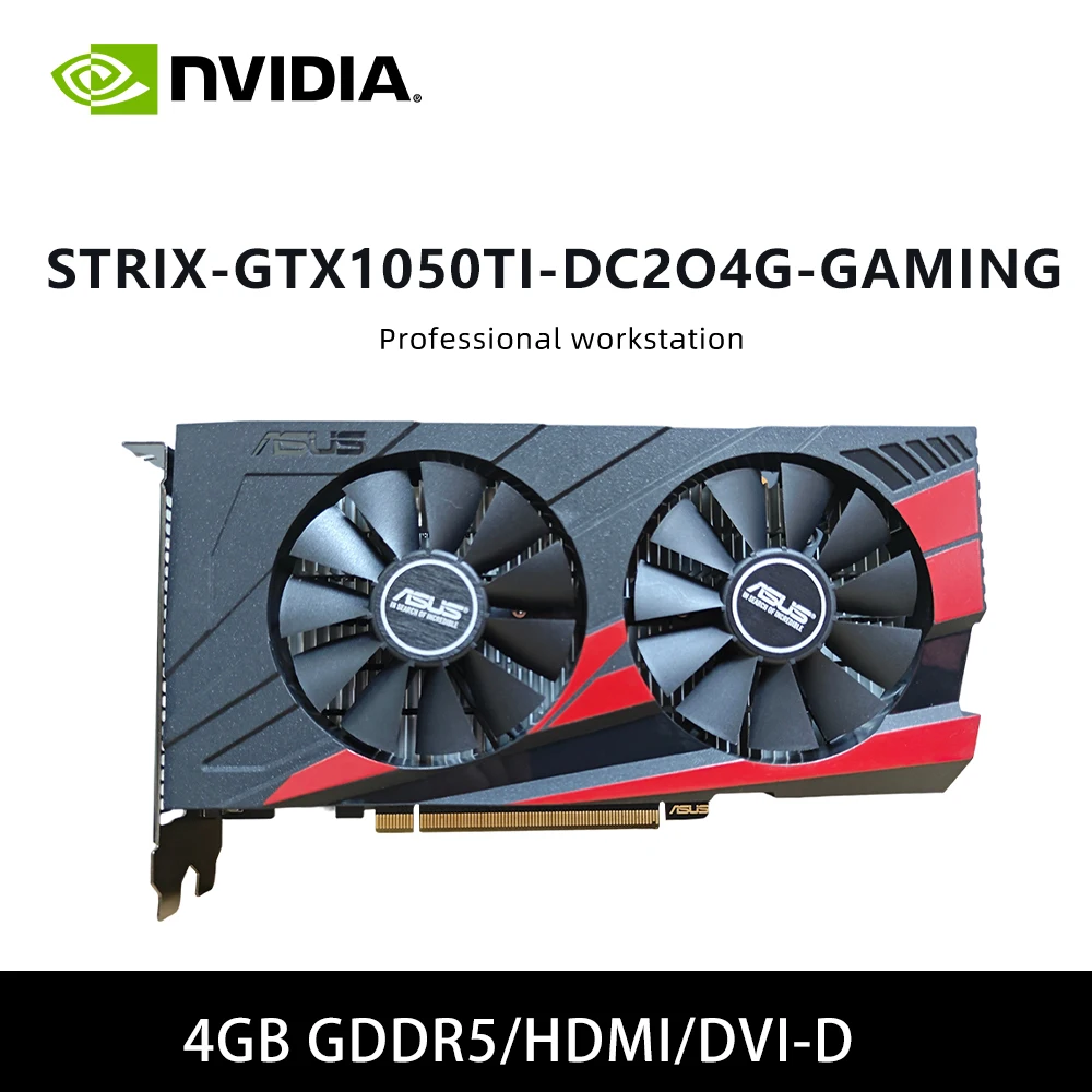 بطاقة رسومات STRIX GTX1050TI 4G GAMING & GTX 1050TI 04G LP BRK & PH GTX 1050TI 4G 4GB GDDR5 128bit placa de video لـ HDMI DP