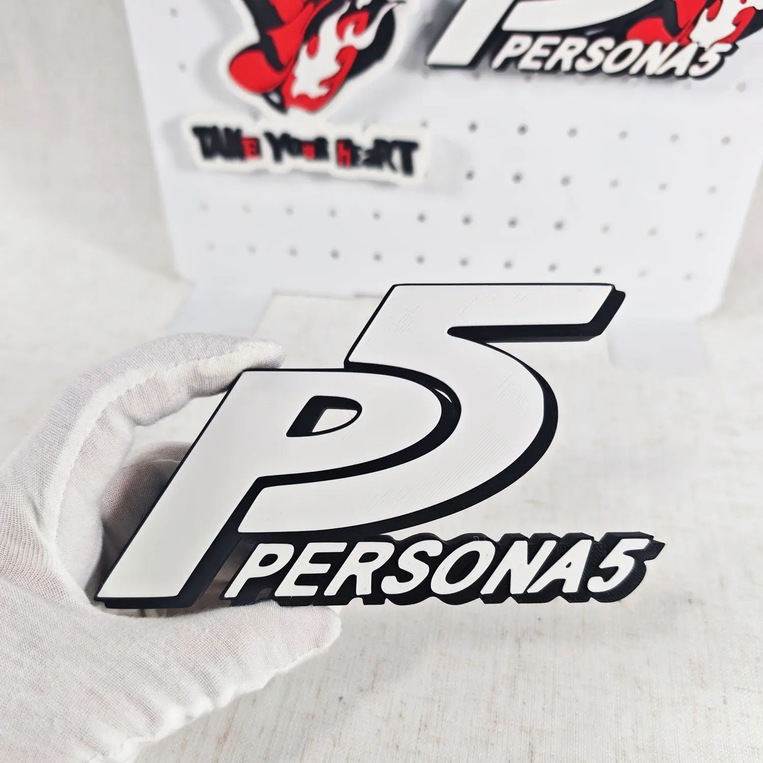 Persona 5 Logo Fridge Magnet Acrylic Stand Figure Model Desktop Decoration Collectible For Game Fans view 3