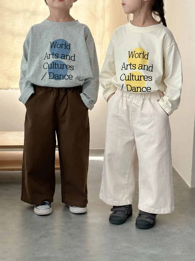 Bellbell Herbst Kinder Jungen Weite Hosen, lockere, einfarbige Hose mit elastischem Bund, für Kleinkinder und Jungen, 2-10 Jahre, Baby-Jungen-Hose, gerade geschnitten. – Detail 9