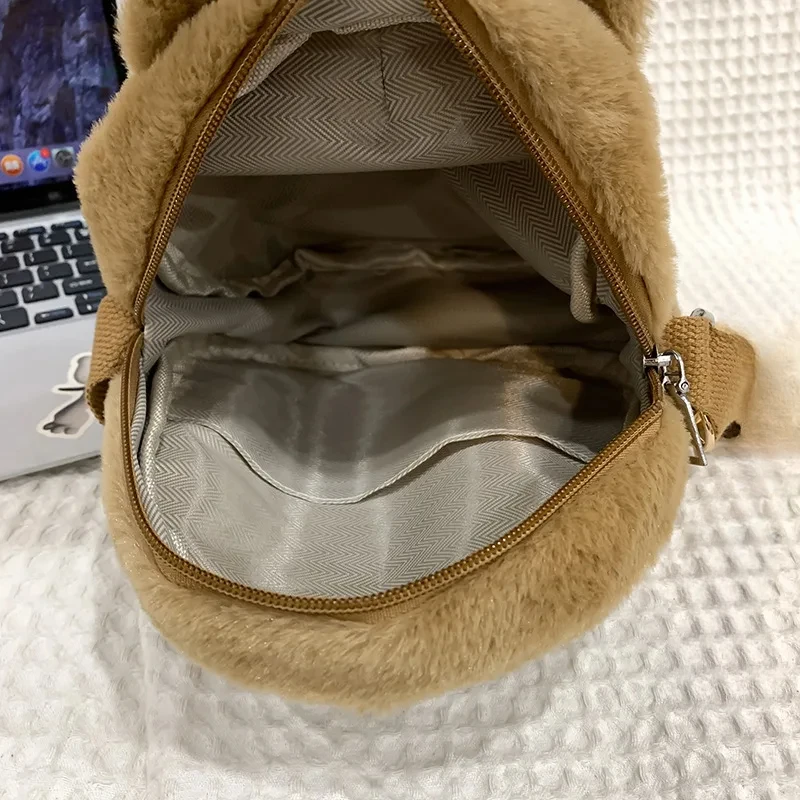 Kawaii Capybara-Plüschbeutel, niedliche Cartoon-weiche Schultasche, tägliche All-in-One-Aufbewahrung, Handytasche, Geschenke für Studenten und Frauen