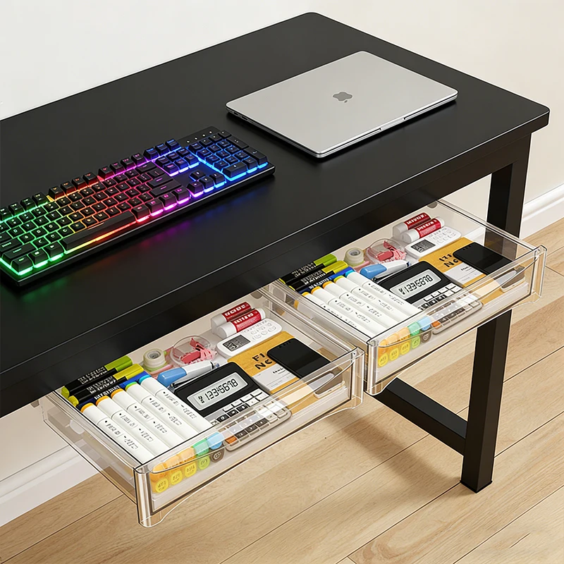 Essential Under-Desk Organizer | Invisible, Large-Capacity Multi-Functional Drawer for Office Efficiency