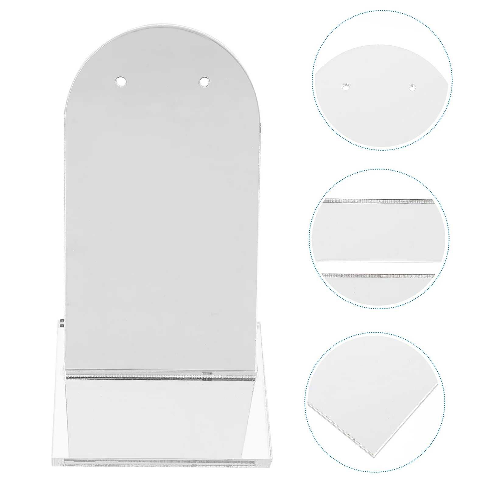 

Mirror Tray Acrylic Reflection Accessories Earrings Background Board Reflector Ornaments Plate