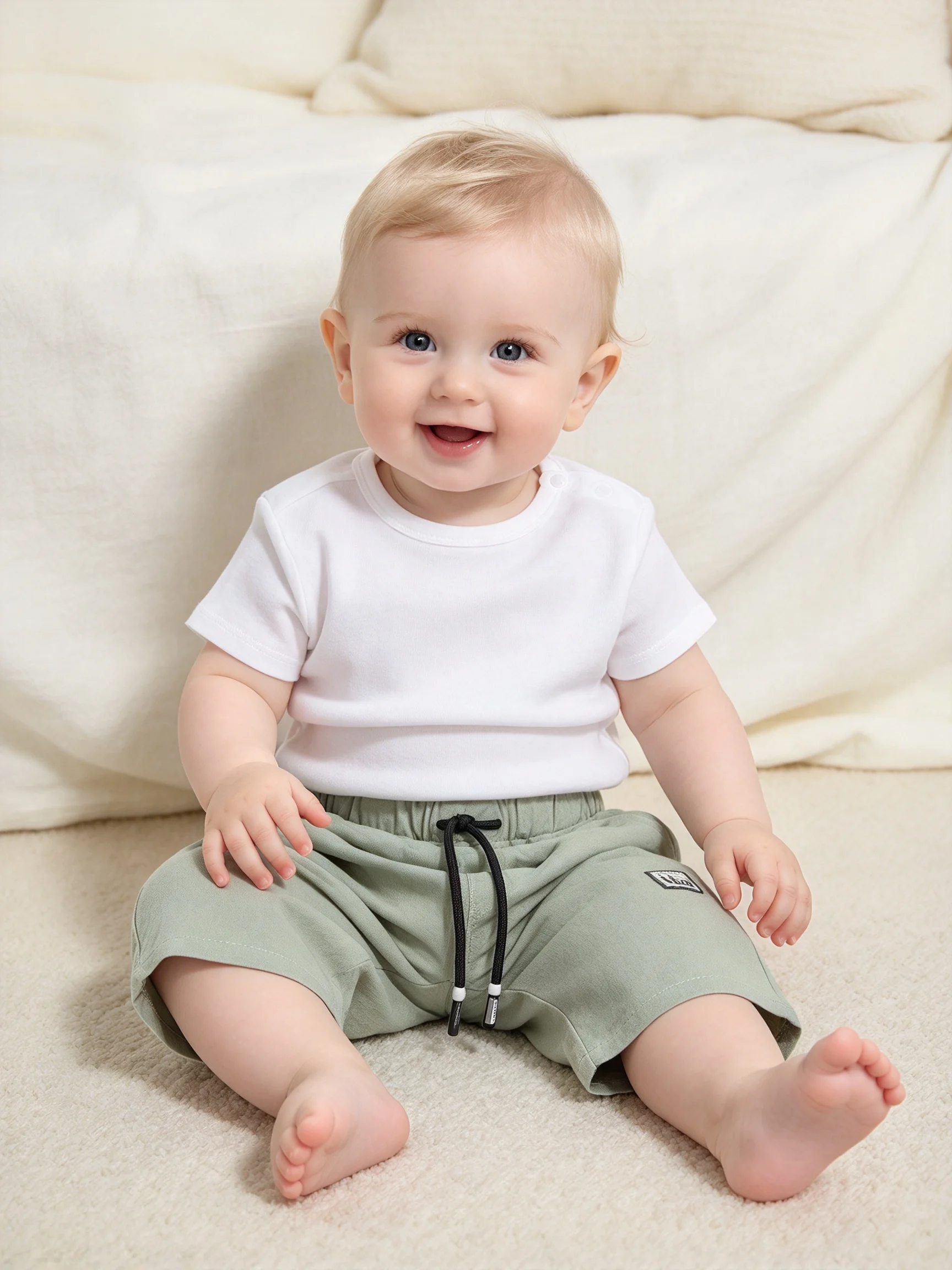 Summer Baby Boys Shorts Cotton Casual Linen Elastic Trouers Toddler Infant Kids Girls Loose Pants
