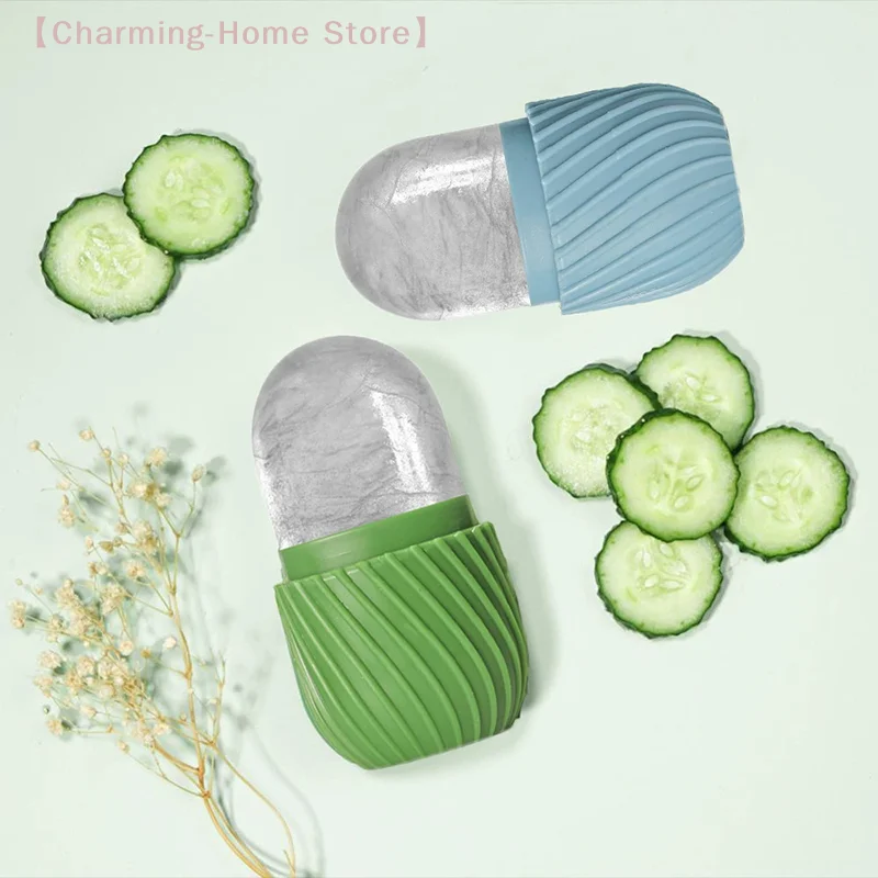 【M】One Silicone Ice Face Roller Mold - Reusable Tray For Reducing Puffiness, Enhancing Skin Care And Facial Massage