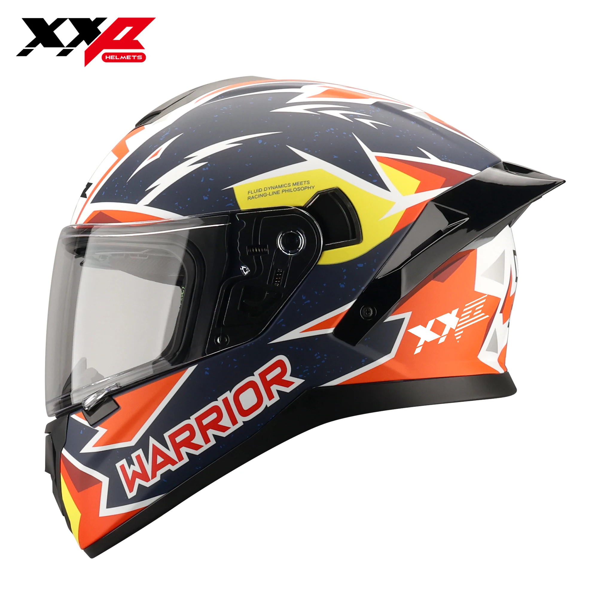 Motorcycle Helmets Xxp Warrior Dot Certified Full Face Matt Double Visors Quick Release Big Spoiler S-Xxl Size Motocross Helmet