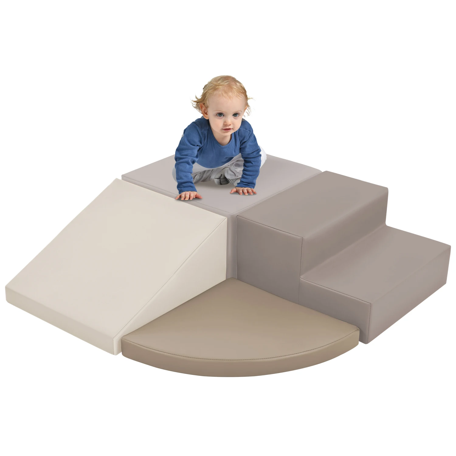 Soft Climb and Crawl Foam Playset, Safe Soft Foam Nugget Block for Infants, Preschools, Toddlers, Kids Crawling and Climbing Ind