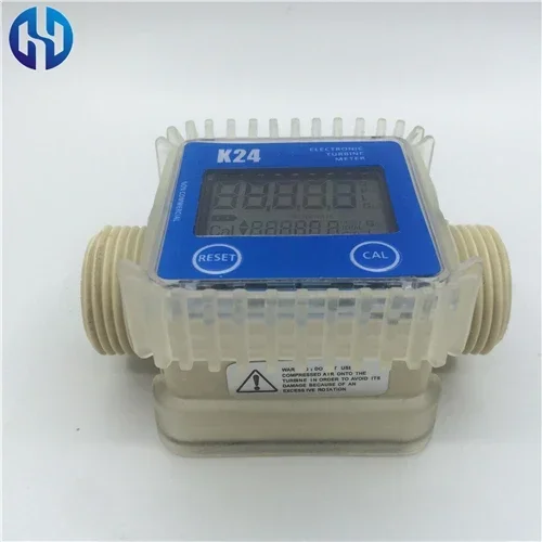 K24 Outer Wire Digital Flow Meter Diesel, Water Turbine Urea Flow Meter 1 Inch Gauge Oil Meter