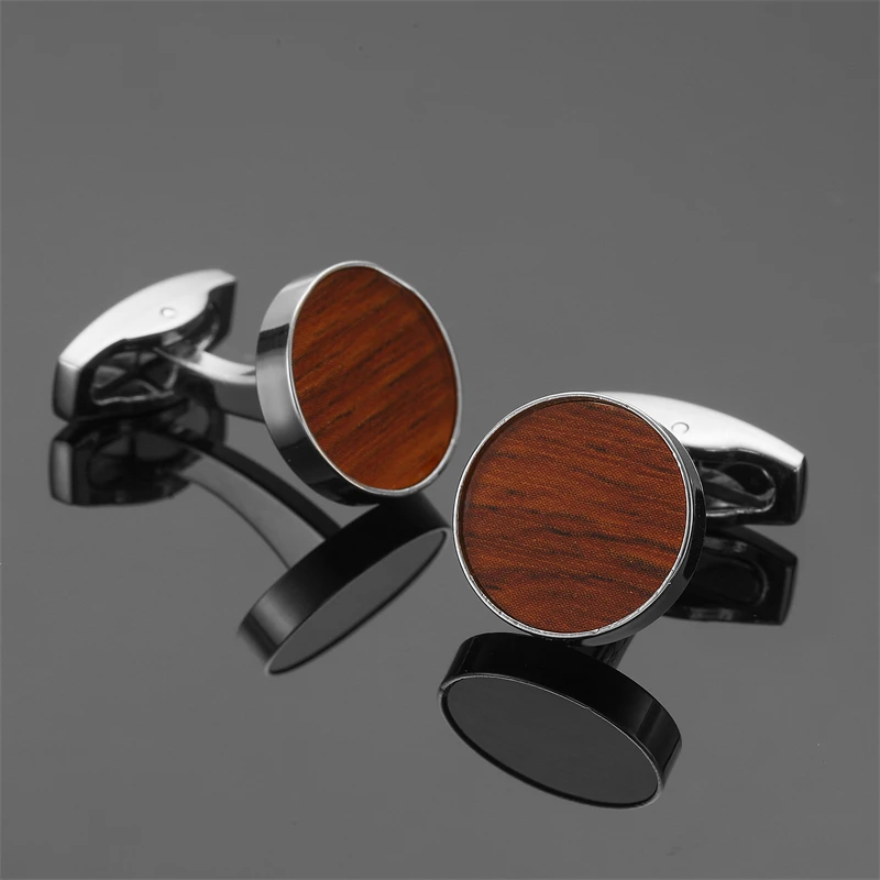 High quality rosewood cufflinks for men's wedding French shirt cuffs branded buttons, the best choice for gift giving