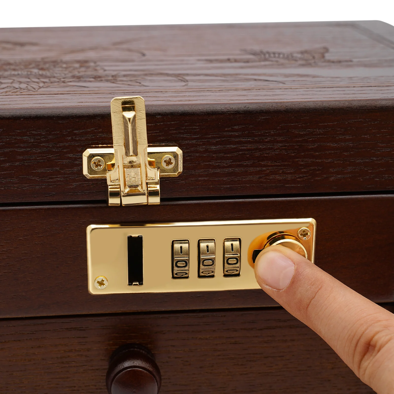 Schmuckaufbewahrungsbox, exquisiter und rustikaler Schmuck-Organizer, leicht zu reinigen, ideales Geschenk für Schlafzimmer/Wohnzimmer/Ankleidezimmer – Detail 7