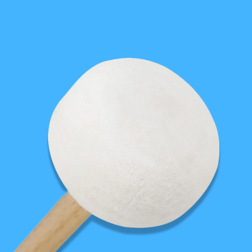 

Bass Drum Mallet Double-Ended Wool Felt Head Drumstick Wooden Handle Professional Percussion Drum Stick Replacement for Bass