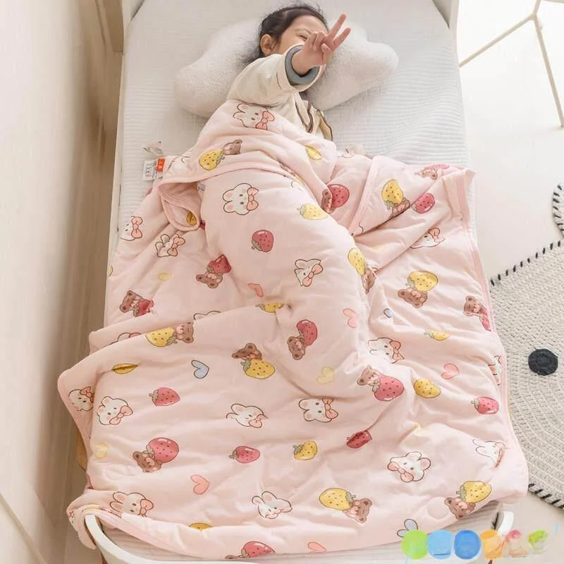 

Летнее одеяло для детского сада класса А, моющееся, хлопковое, для малышей и детей, для дневного сна, тонкое, прохладное, для кондиционированных помещений, для студентов