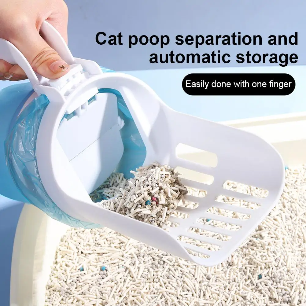 Litter Scoops With Flapper Pet Litter Scooper Portable Large Cleaning Capacity Litter Integrated Supplies Scoopers R0k5