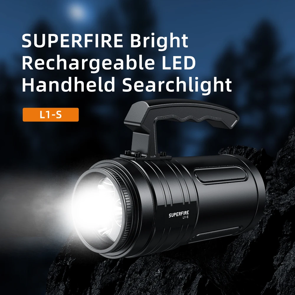 10500 High Lumen rechargeable searchlight power display sensor taillight handheld searchlight