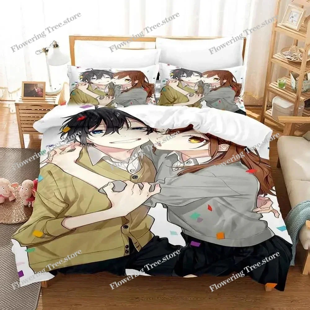

Anime Hori san to Miyamura kun Horimiya Bedding Set Duvet Cover Bed Set Quilt Cover Pillowcase Comforter king Queen Size