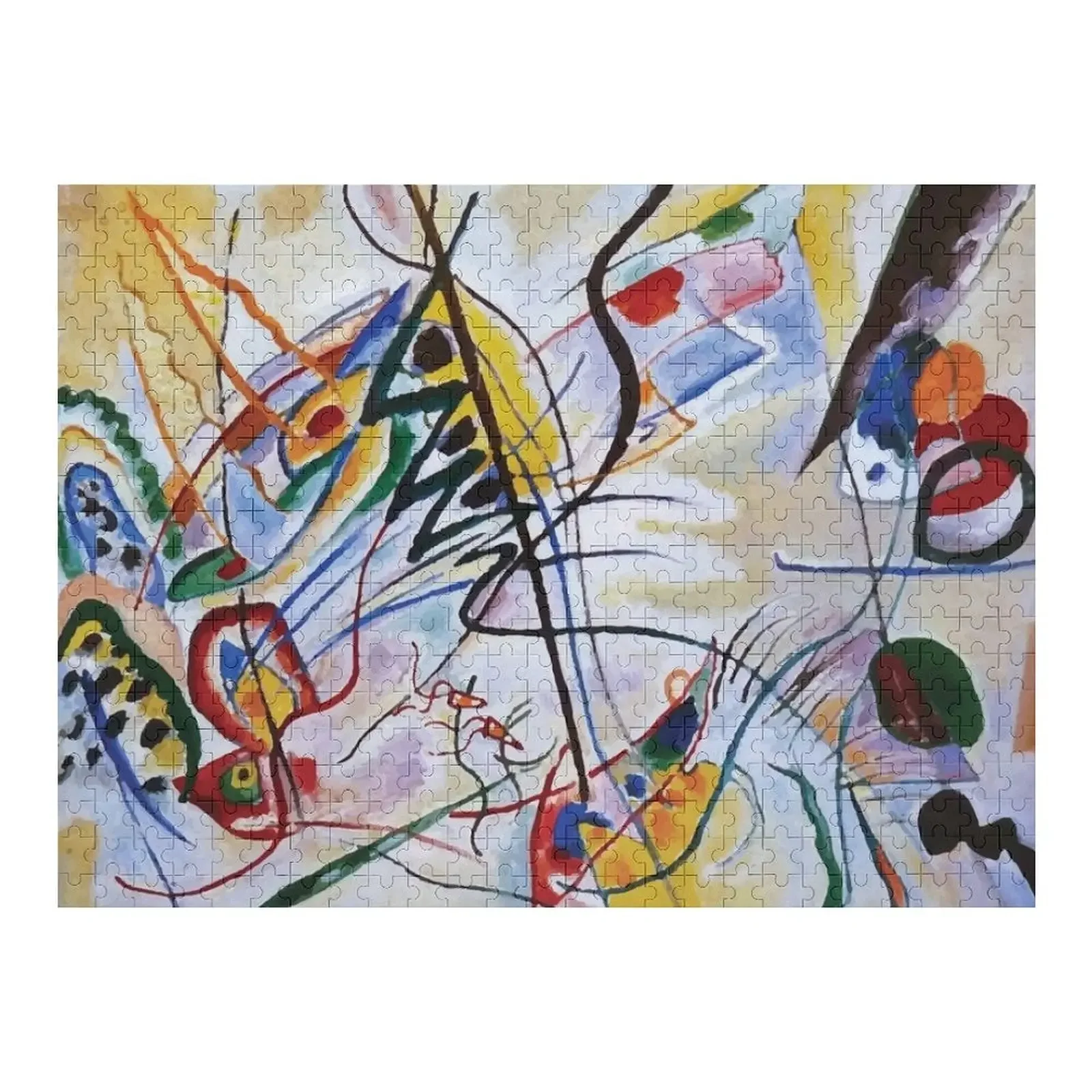 

Violet Wedge, Abstract, Wassily Kandinsky Jigsaw Puzzle Children Woodens For Adults Puzzle