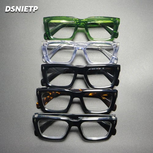 Imagen 2 del producto Gafas de lectura de acetato de lujo para hombre, gafas fotocromáticas cuadradas antiluz azul, monturas para miopía, hipermetropía