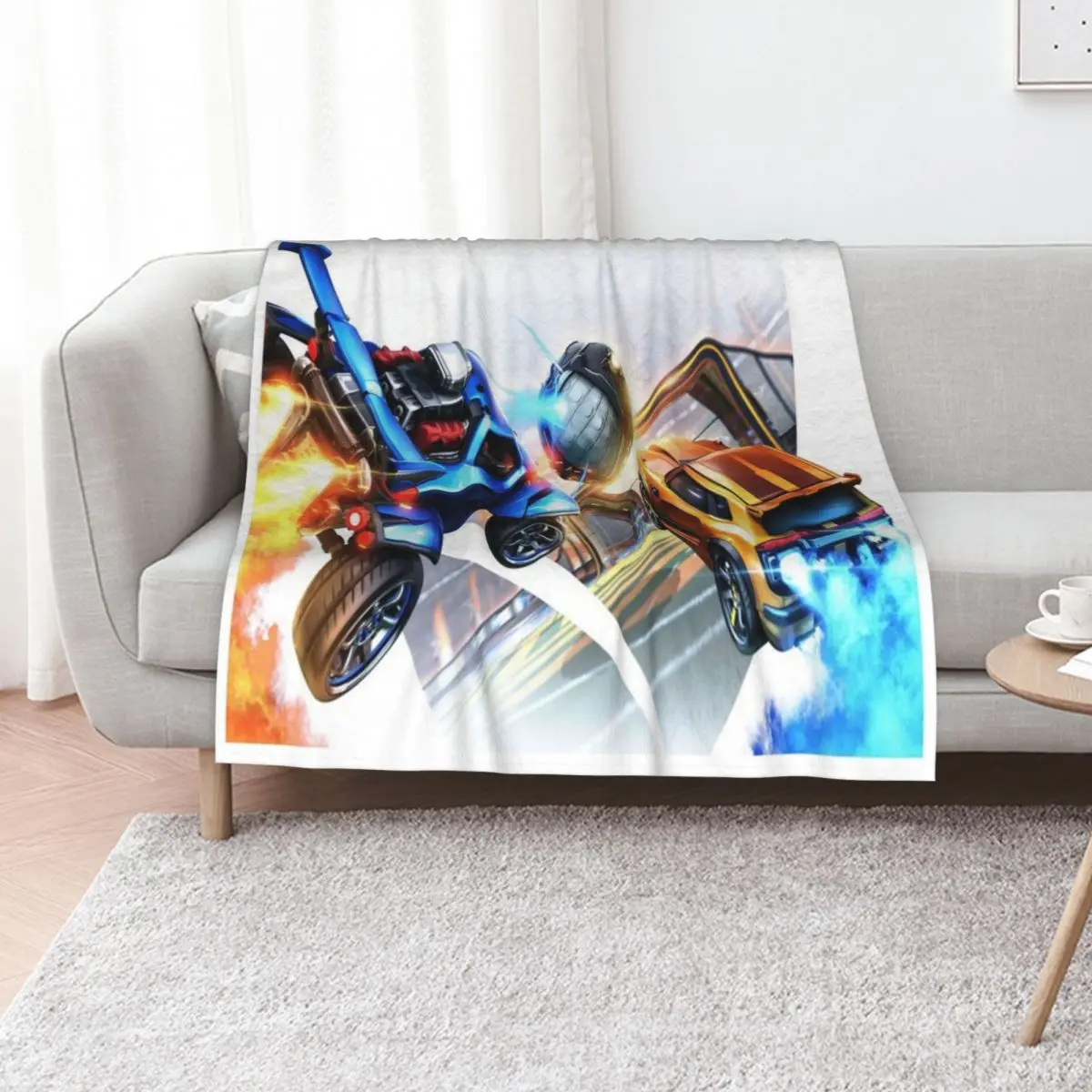 Rocket Soccer Throw Blanket Flannel For Baby Sofa Thins Decorative Sofa Hairys Blankets