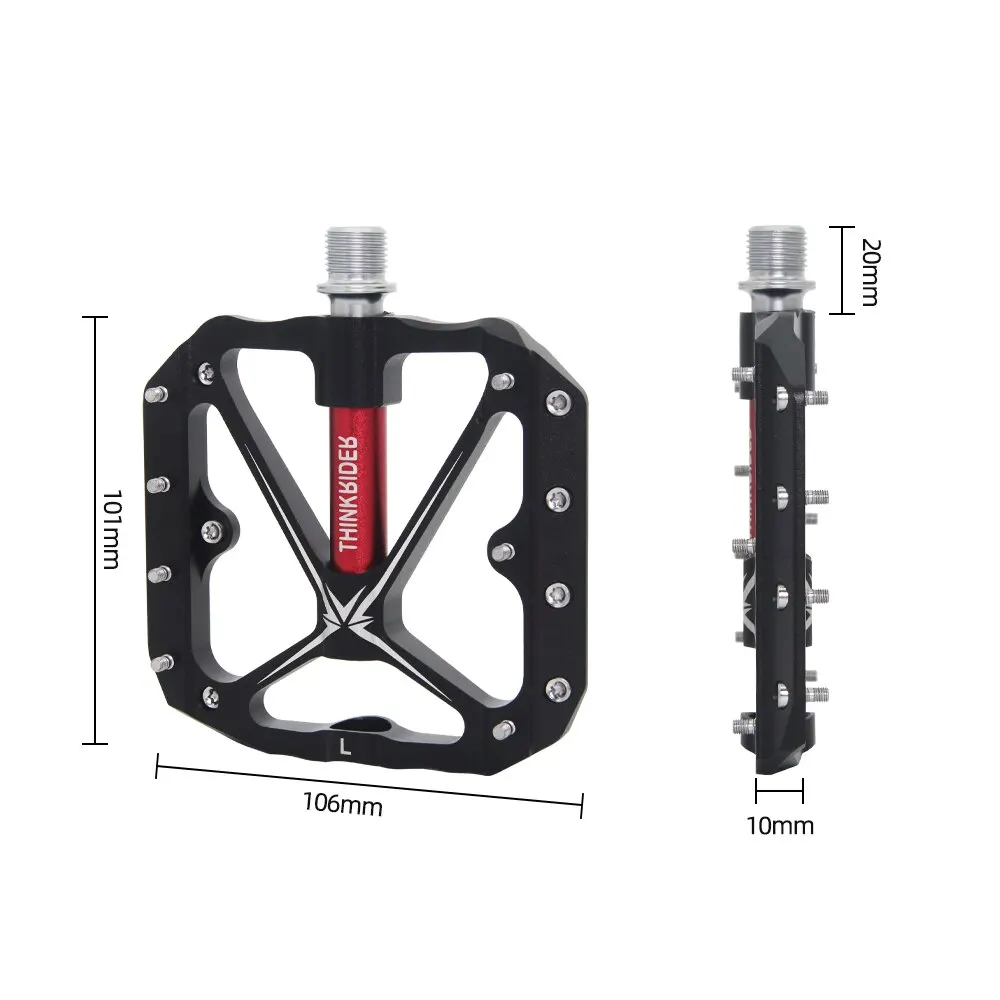 ThinkRider Flat Bike Pedals MTB Road 3 Sealed Bearings Bicycle Pedals Mountain Bike Pedals Wide Platform Accessories Part