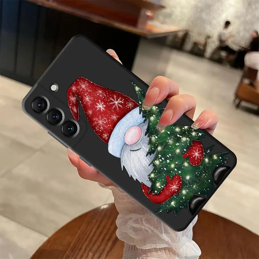 أسود لينة غطاء الهاتف حقيبة لهاتف سامسونج غالاكسي A23 A53 A32 A26 A72 A41 A22 A52 A35 A24 A55 A36 A51 A73 A25 A71 سانتا كلوز #4