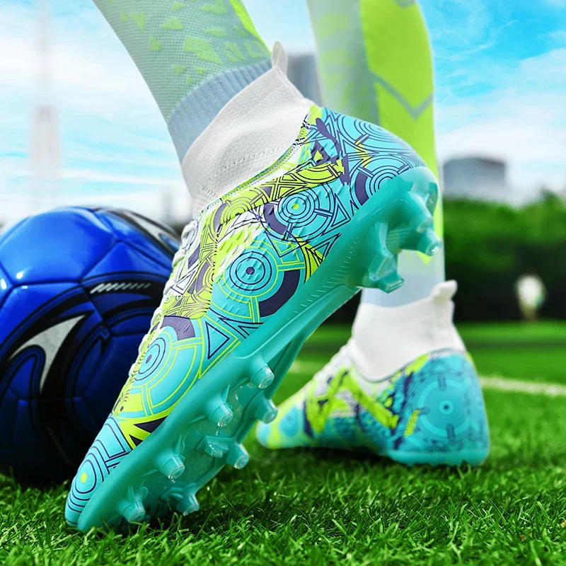 Hotsale Kelendőség mens Futball cleats Magas légnyomású levegő Boka Futball-labda cipők stv spikes kültéri Futball traing Cipőtisztító számára férfiak Nők Futball Gyermek cipők