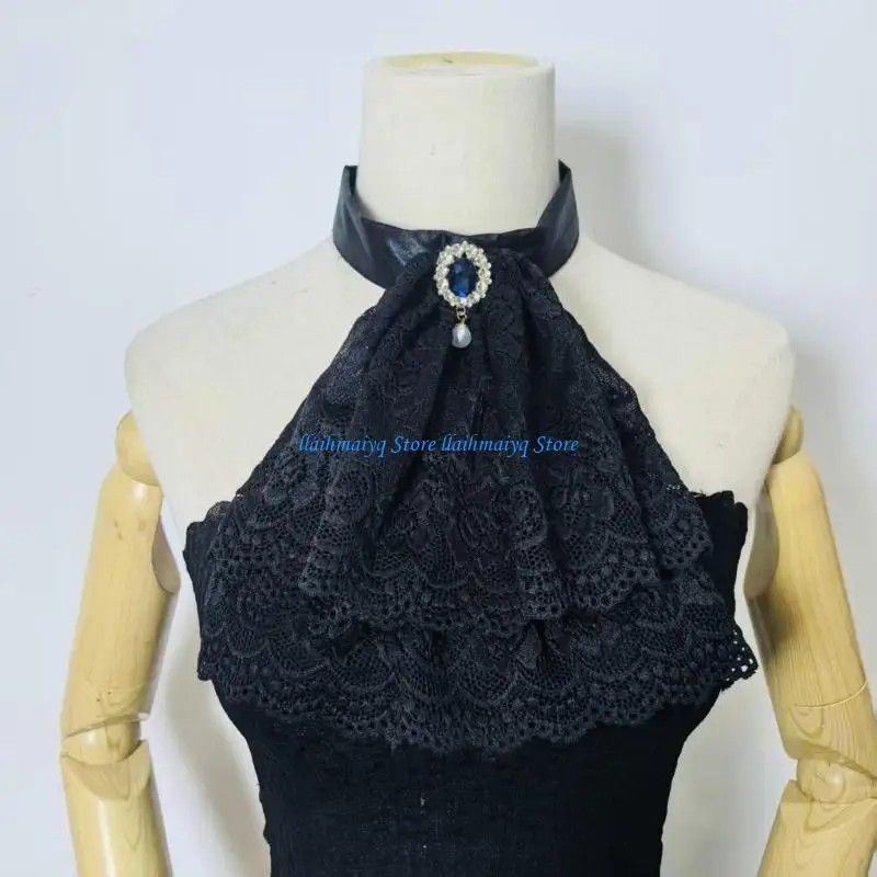 573B Lace Detachable Neckpiece Addition To Women Professional Casual Wear