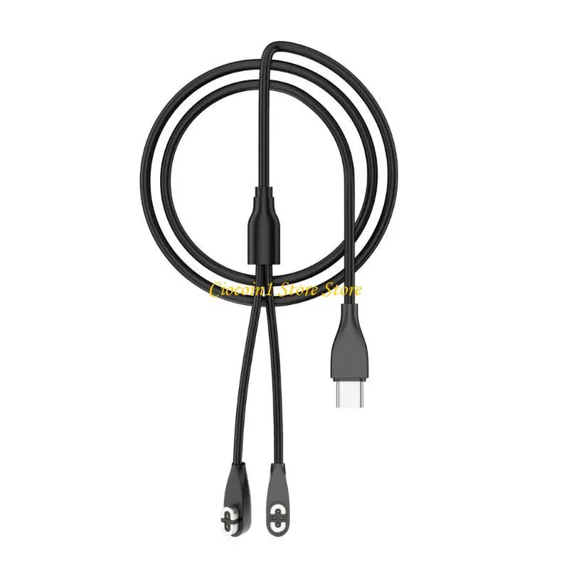 Cable carga magnético A3PC para conducción ósea, Cable alimentación para auriculares con conectores magnéticos, interfaces