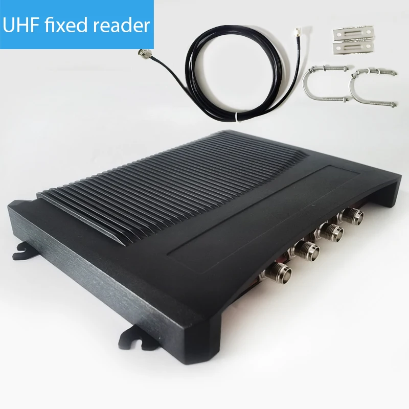 

860-960mhz 4 channel ports with RS232 RJ45 E710 UHF RFID fixed reader for warehouse management,logistics with extra antenna