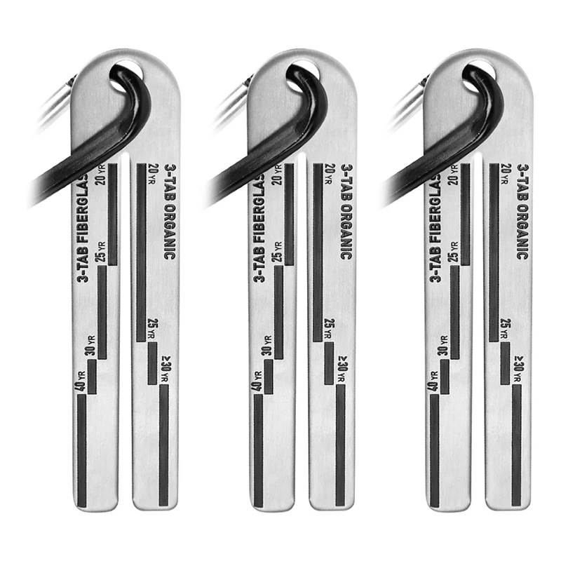 Medidor de tejas de 3 uds, calibre de tejas 4/09, medidor de paso de techo con mosquetón, medidor de techos para medir el análisis de espesor duradero