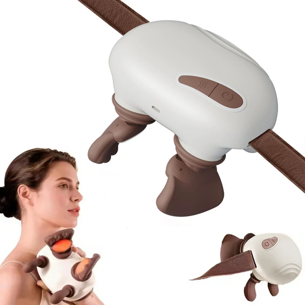 

Массажер для шеи и плеч в форме мини-рукавицы, электрический, для шейного отдела, с функцией разминания, массажная накидка для трапециевидных мышц, массажная подушка для мышц