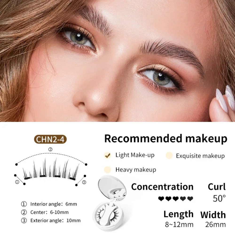 Wiederverwendbare magnetische falsche Wimpern, flauschig, dünn, wasserdicht, Vollstreifen-Fälschungswimpern, praktische, kleberfreie magnetische falsche Wimpern