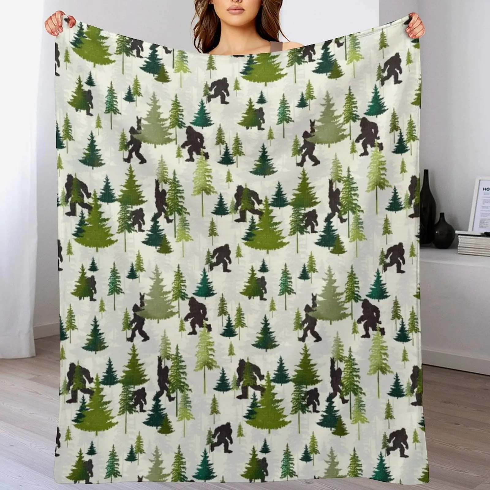 

Hide and Seek with Bigfoot Throw Blanket sofa bed valentine gift ideas Single Blankets For Sofas Blankets