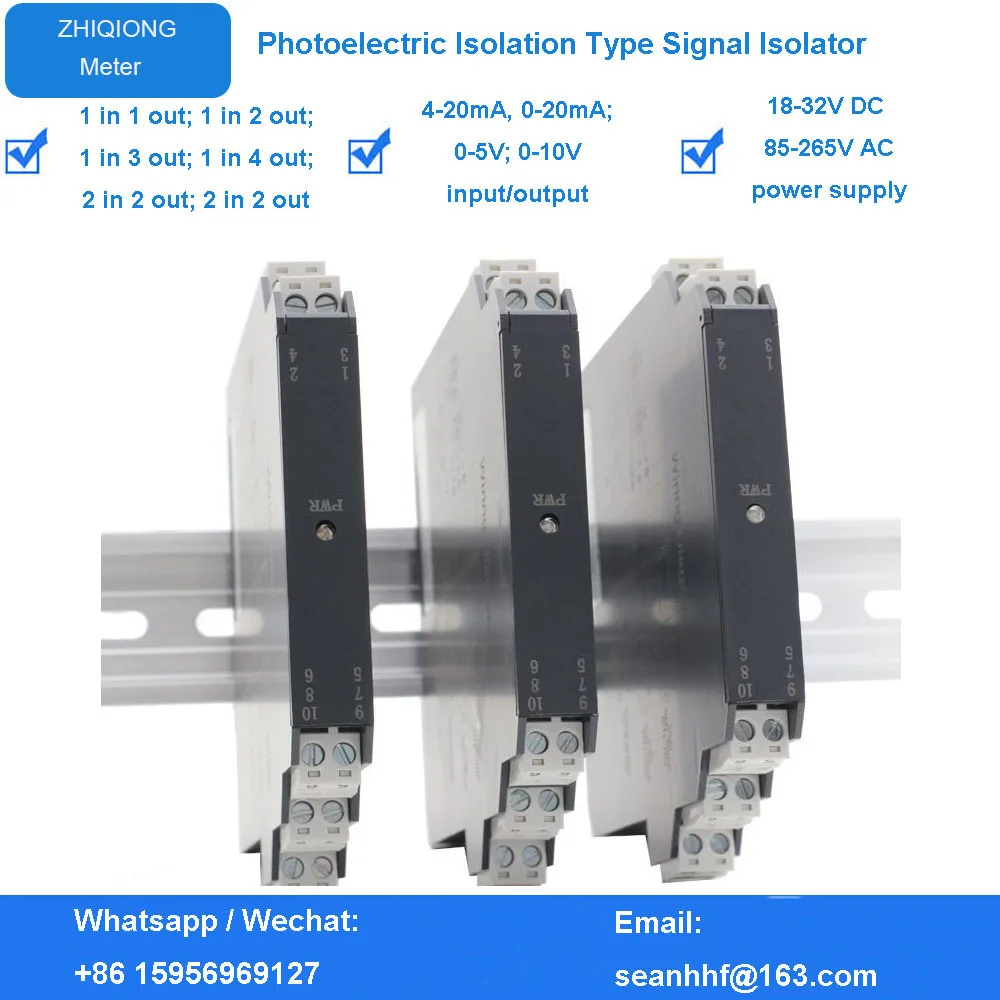 High accuracy 0-10v temperature passive dc voltage analog 4-20ma Signal conditioner signal isolator