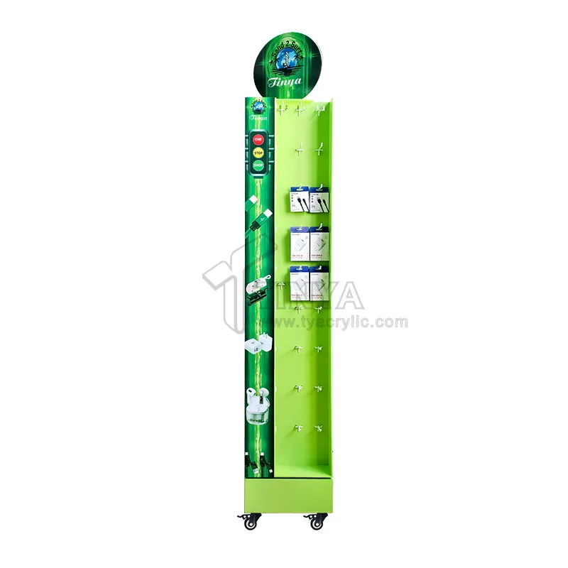 Picture 6: custom.Hot Selling Mobile Phone Accessories Car Wall Usb Charging Display Rack Store Supermarket Displ
