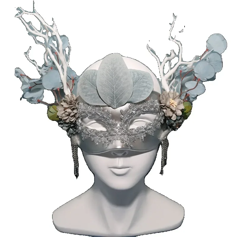 Mask Original Animal Christmas Elk Horn Mask Makeup Halloween Masked Singing Live Performance Props