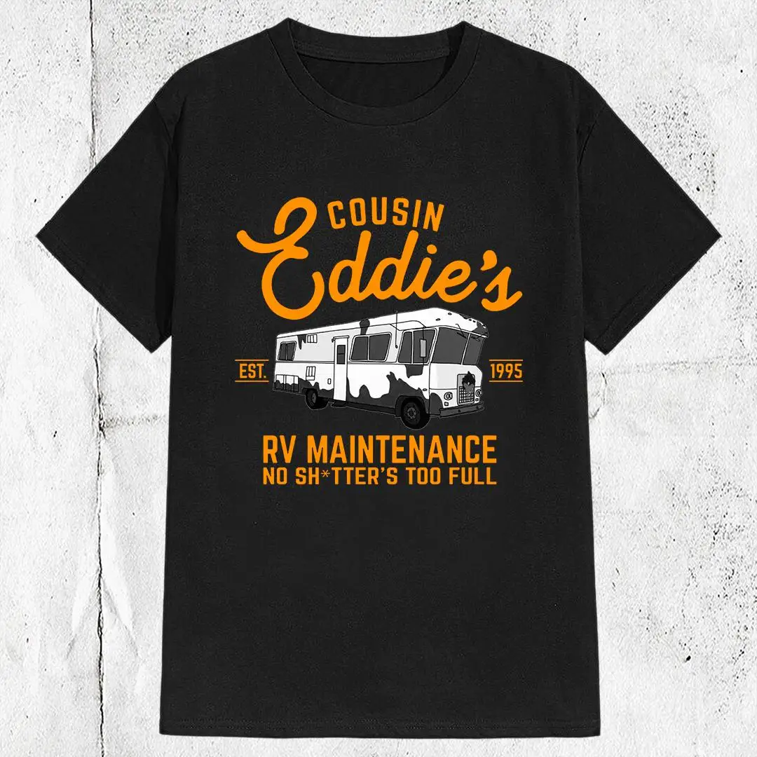 Eddie's Cousin's RV Maintenance Christmas Holiday T-shirt Print T-shirt Fan Gift Short Sleeved Daily Versatile