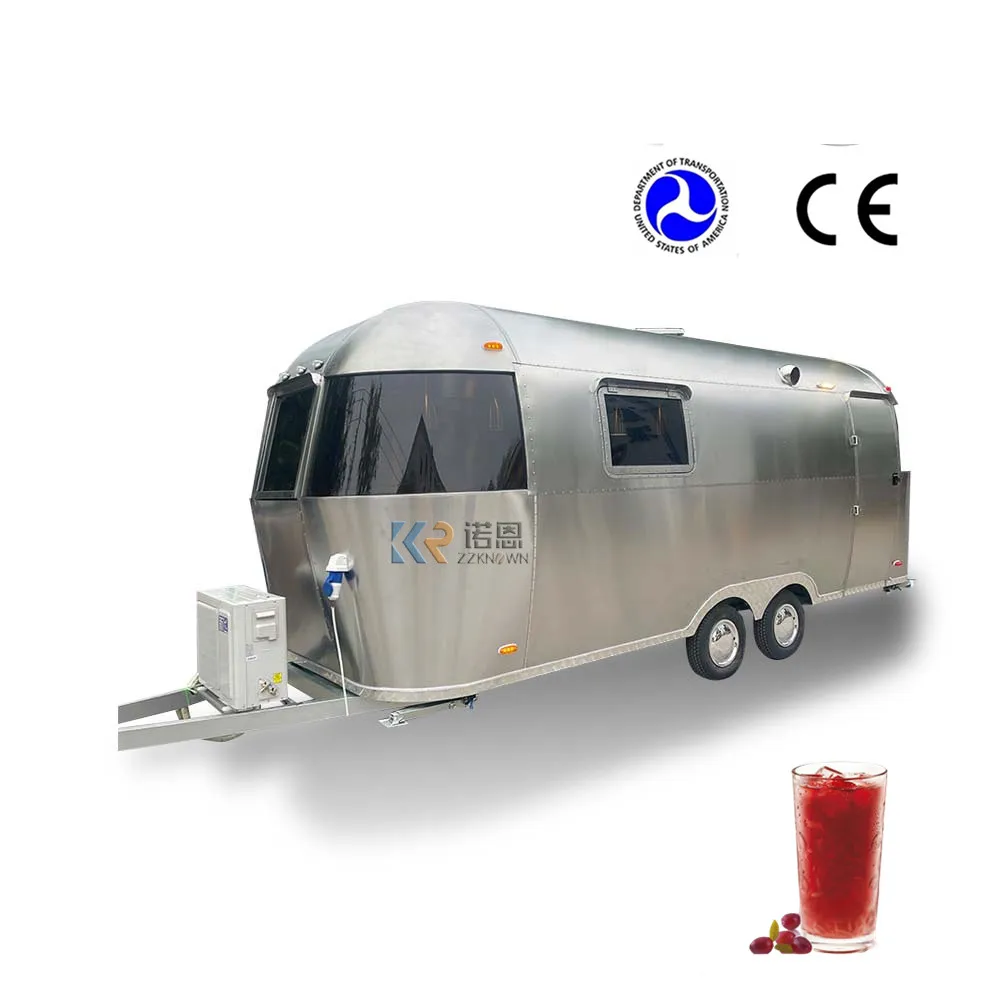 Stainless Steel Fast Food Trailer Mobile Food Truck For Sale American Standard Food Trailer With DOT