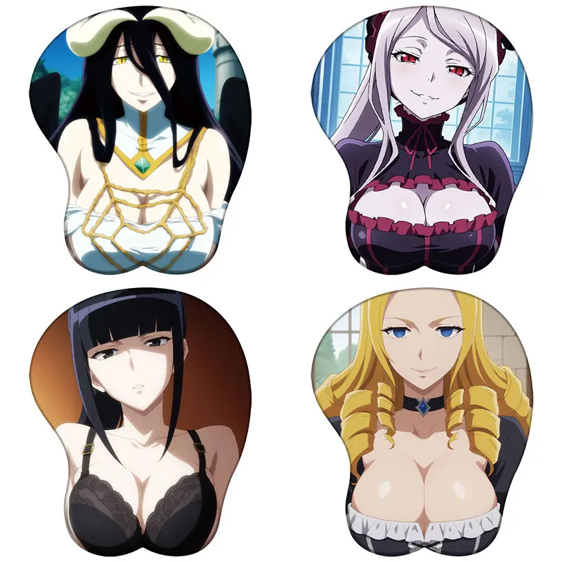 

Силиконовый коврик для мыши в стиле аниме Overlord 3D Albedo Narberal Shalltear, поддержка запястья, коврик для мыши, манга, хентай, сексуальная подставка для запястья, коврик для мыши