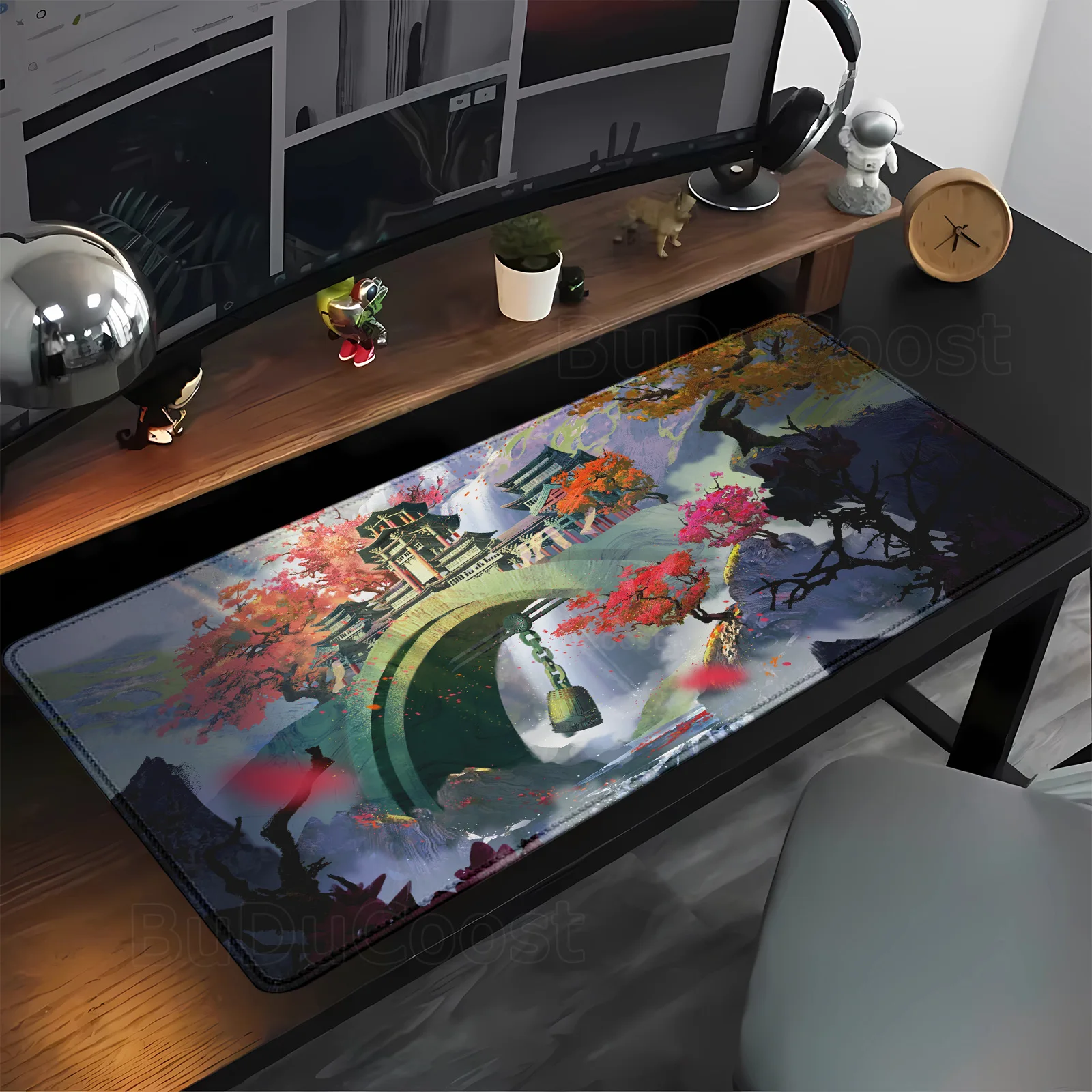 Large Desk Mat Landscape building house Mousepad Gamer Accessories Mouse Mat Rubber Big Mouse Pad Computer Keyboard Mousepad
