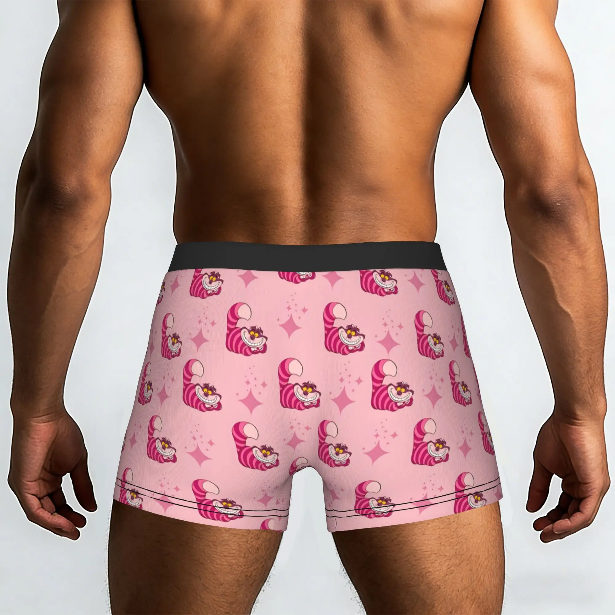 Customized C-Cheshire Anime Cat Underwear Male Printed  Boxer Shorts Panties Briefs Soft Underpants