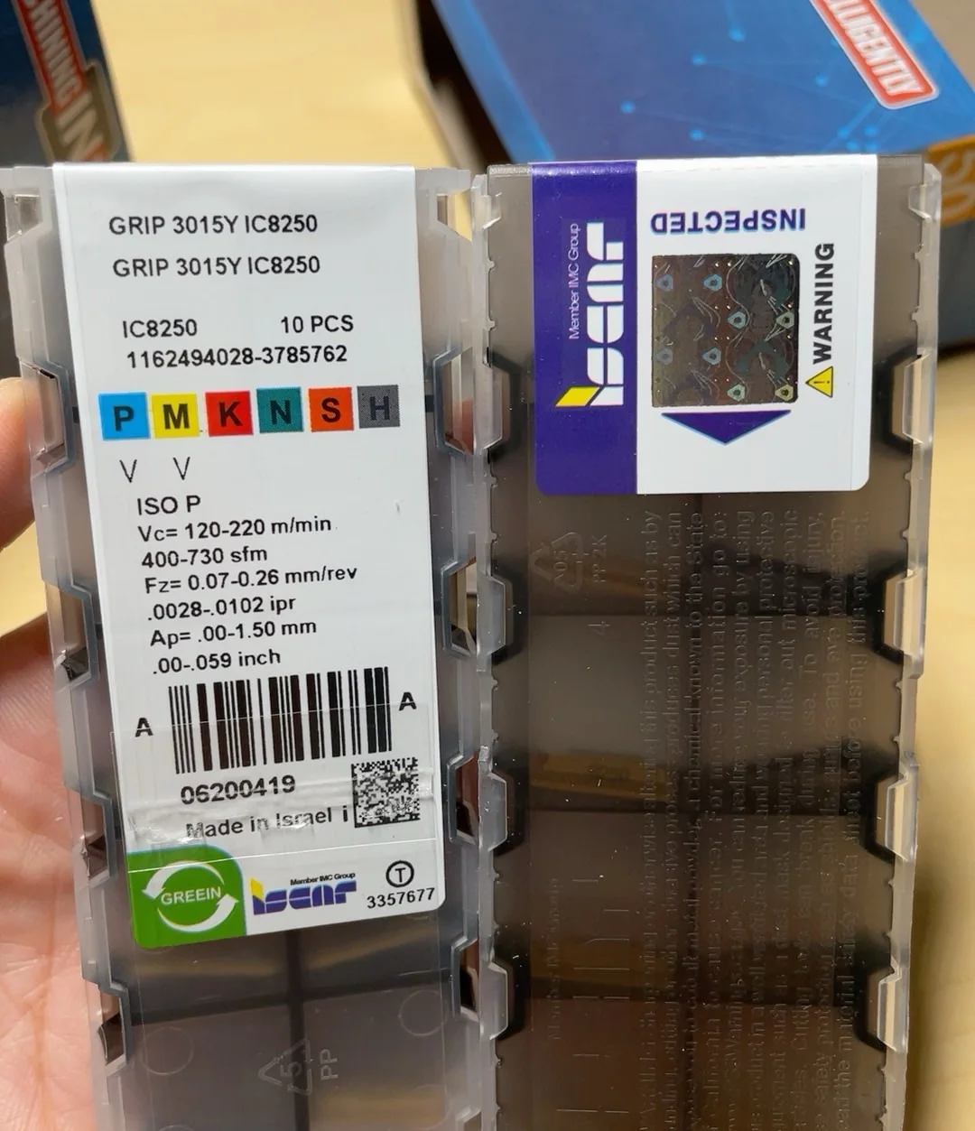 

Hard alloy cutting blades GRIP 3002Y IC08