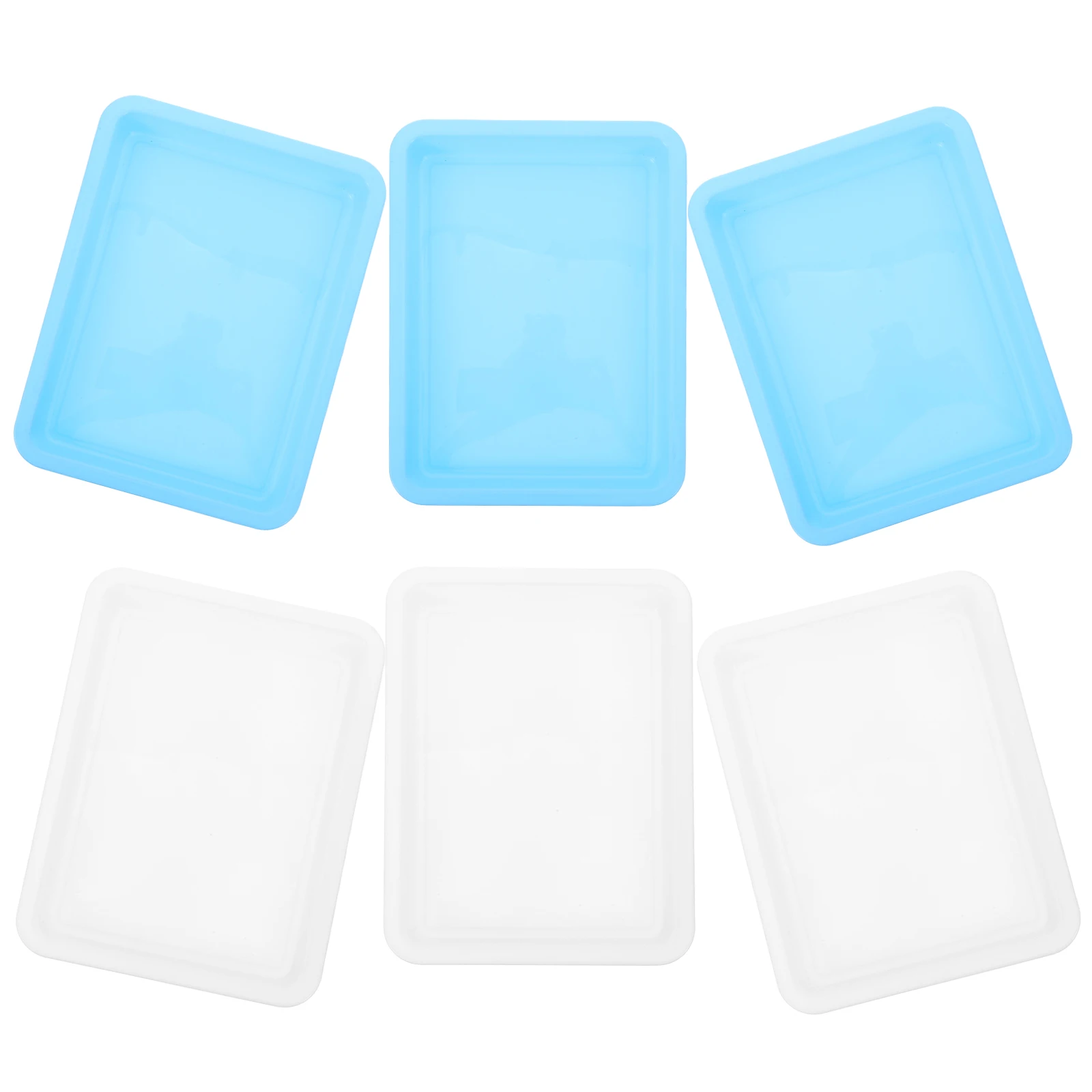 6pcs Laboratory Tray Leakproof Plastic Containment Trays For Science Experiments Teaching Labs Storage Sorting Drying Glassware