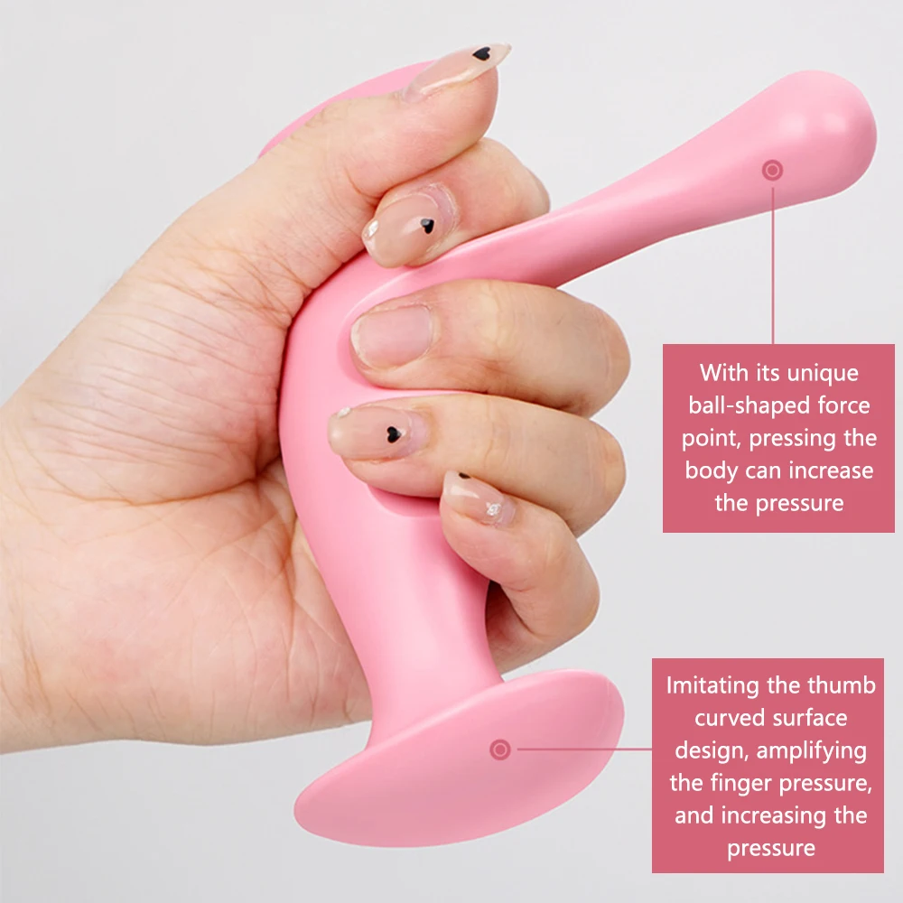 T-shaped Massager Thumb Finger Pressure Press Trigger Point Manual Physiotherapy Tools Full Body Deep Tissue Relax Pain Relief